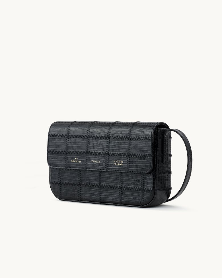 Classic Flap Patchwork Bag “black lizard” 