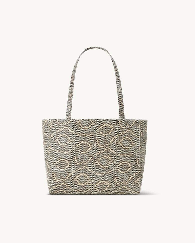 Classic Shopper Bag “beige python”