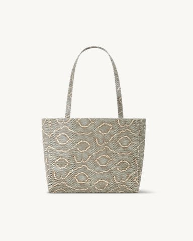Classic Shopper Bag “beige python”