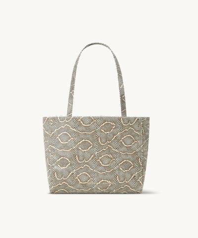 Classic Shopper Bag “beige python”
