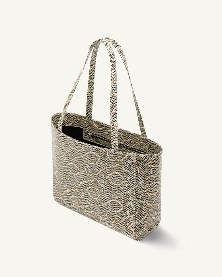 Classic Shopper Bag “beige python”