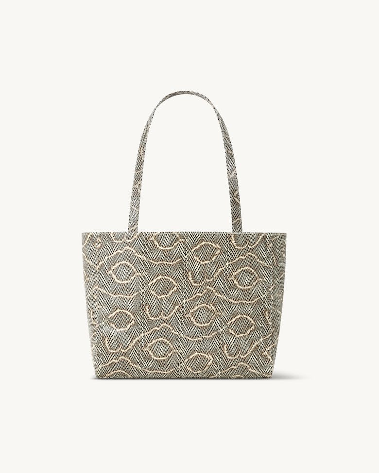 Classic Shopper Bag “beige python”