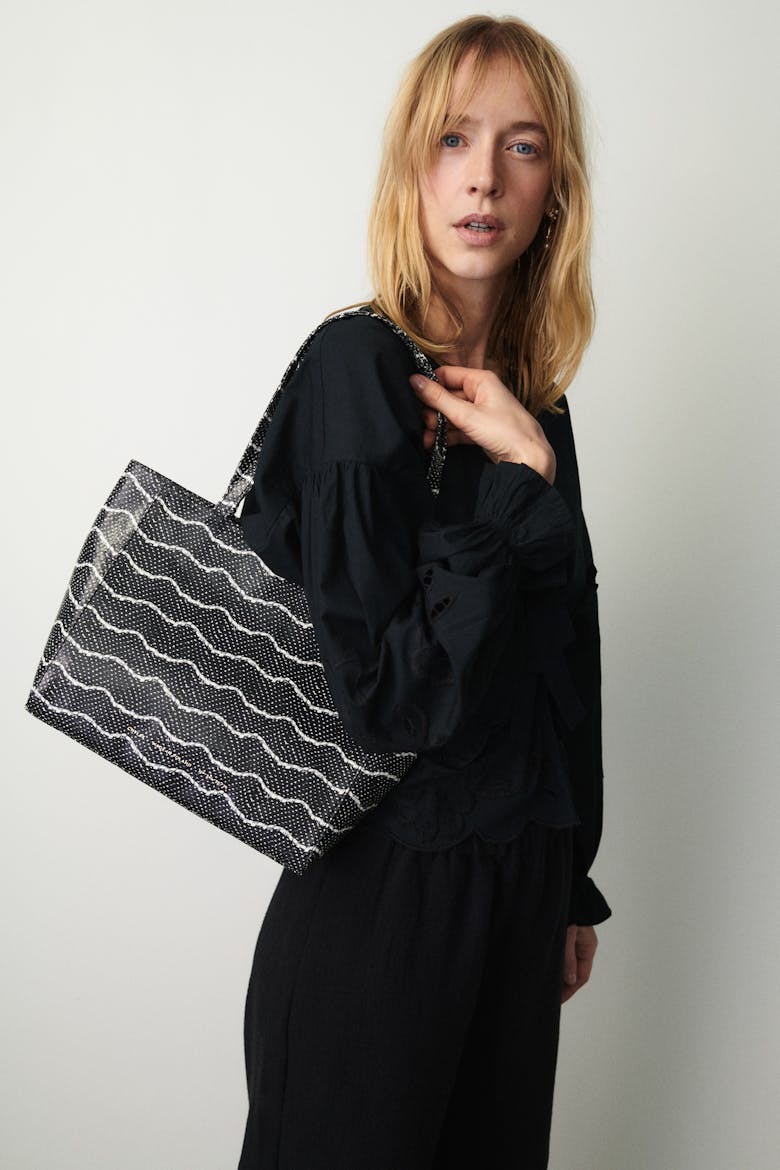 Classic Shopper Bag “black and white python”
