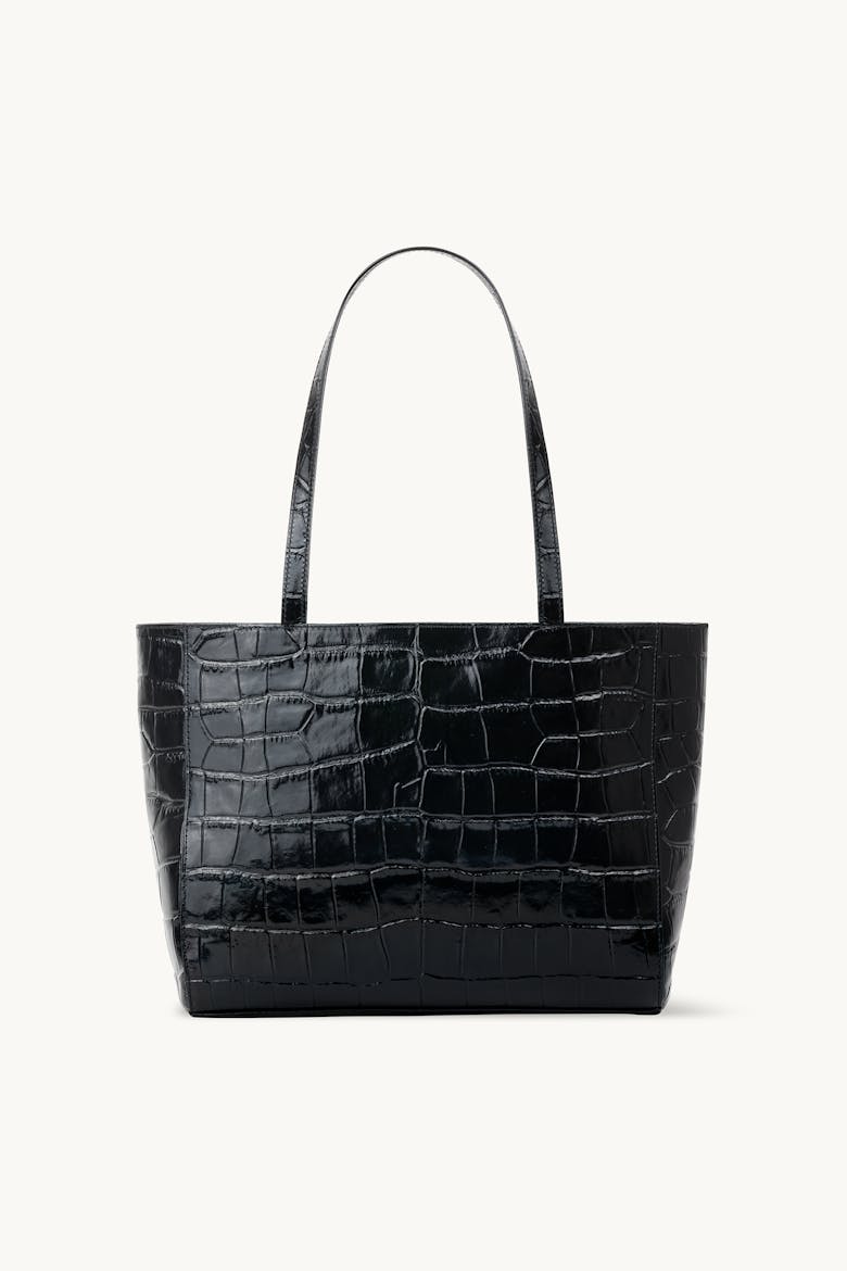Classic Shopper Bag “glossy black crocodile”