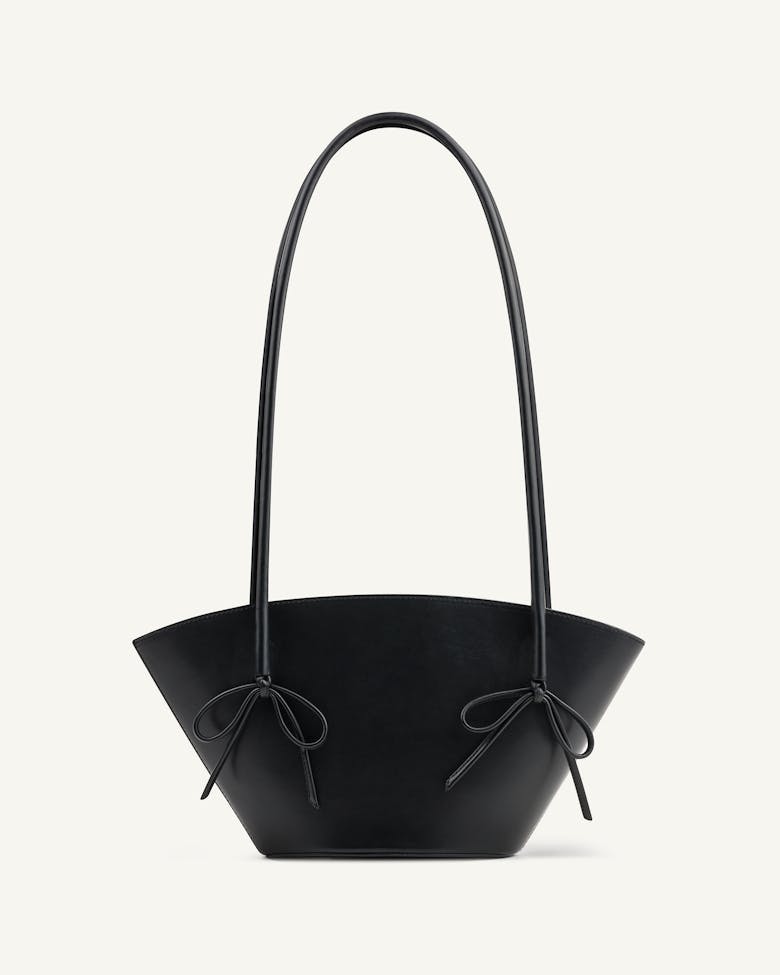 Small Basket with Bows Black