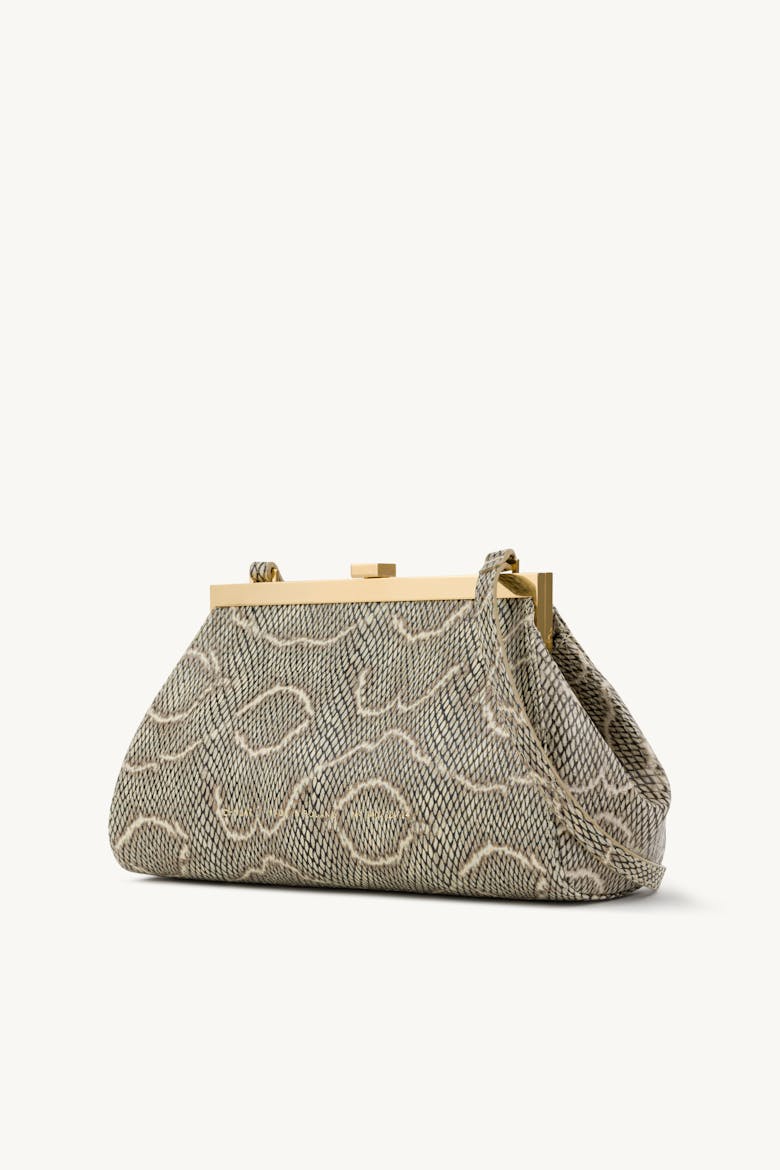 “Vintage” Frame Bag “beige python”