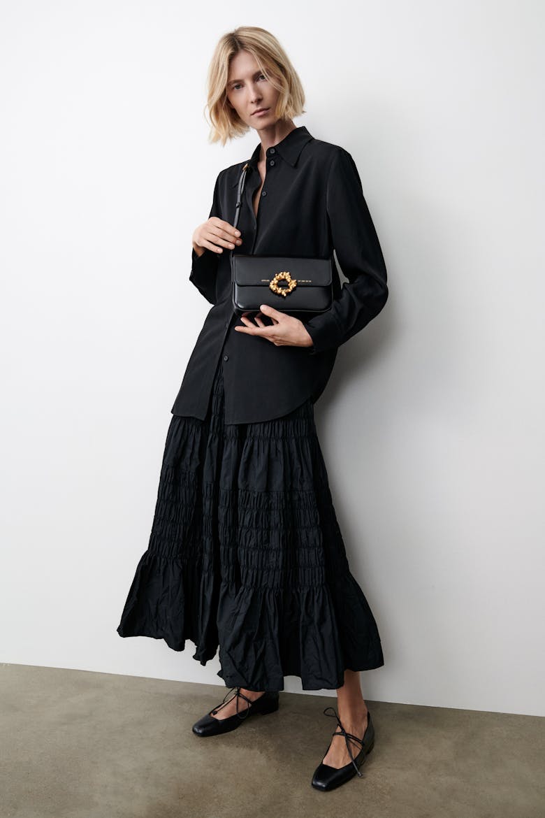 Shoulder Bag with Decorative “Sękacz” Buckle