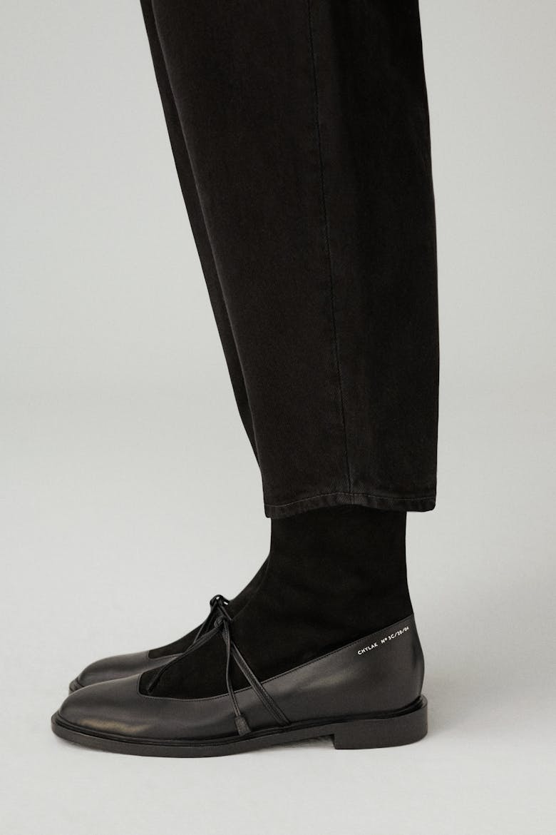Booties with Leather Ties