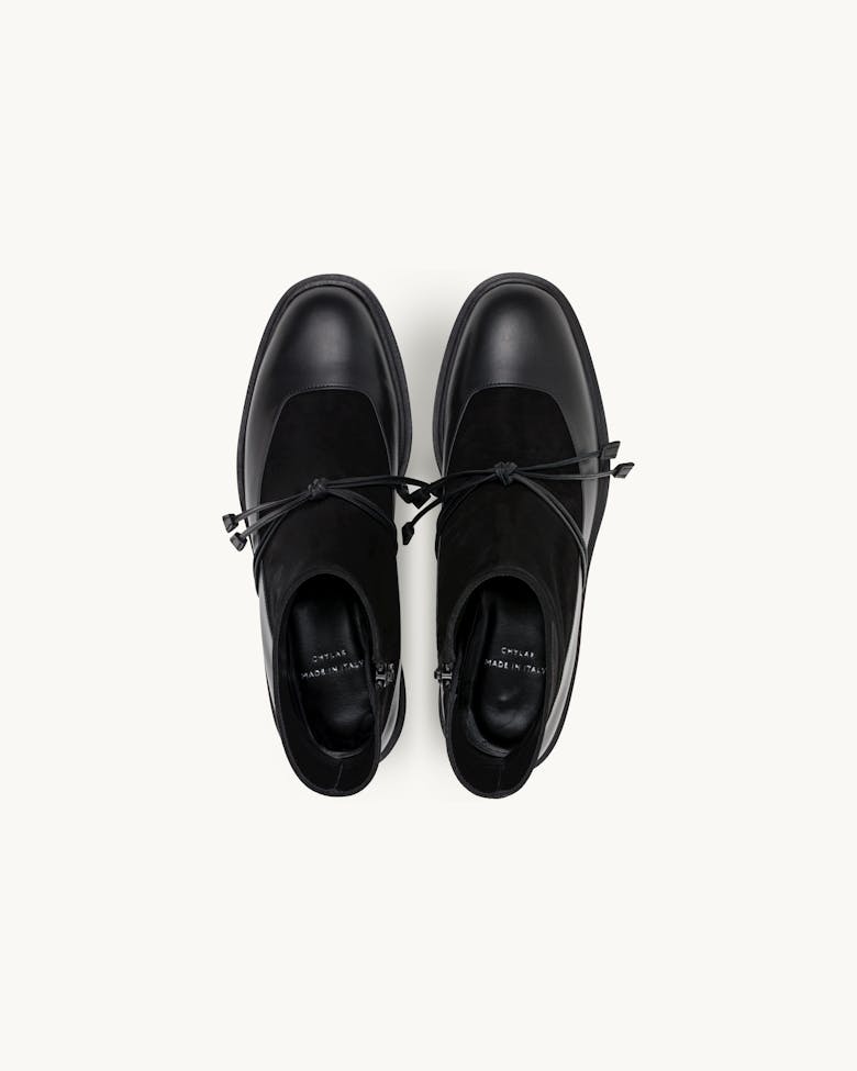 Booties with Leather Ties