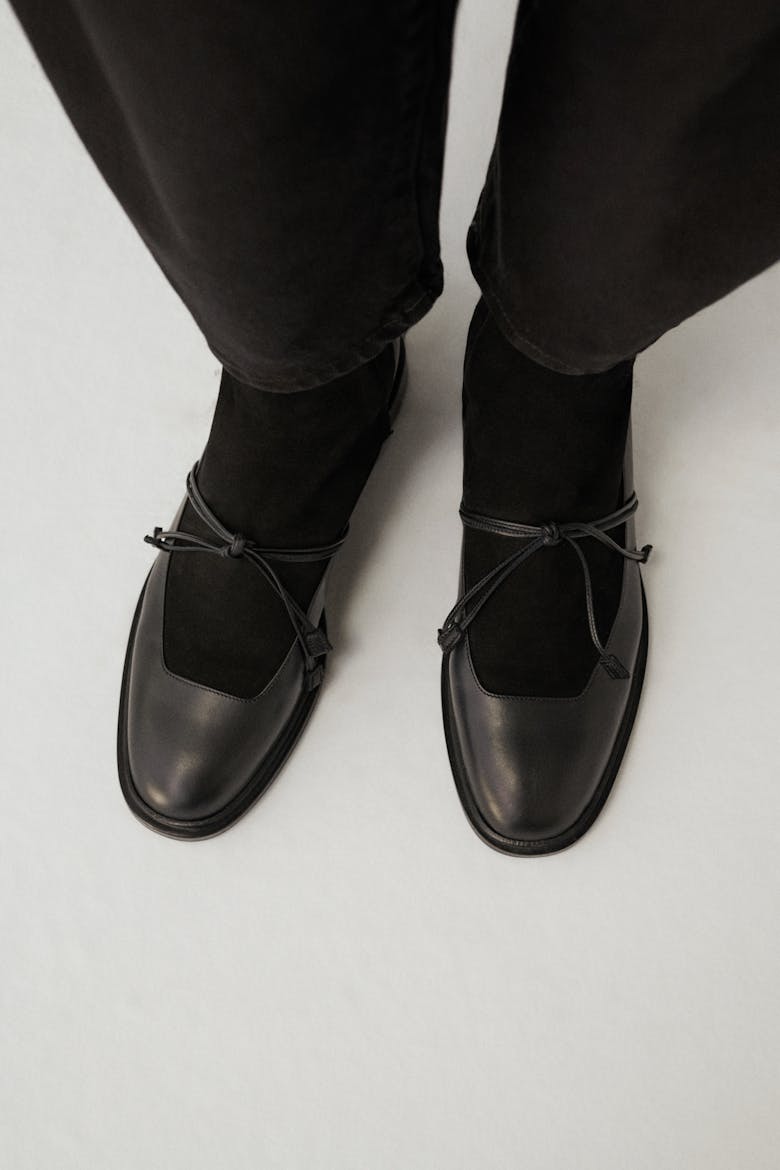 Booties with Leather Ties