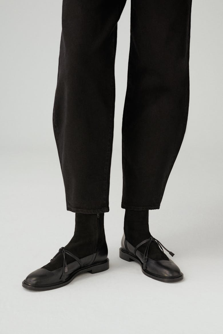 Booties with Leather Ties