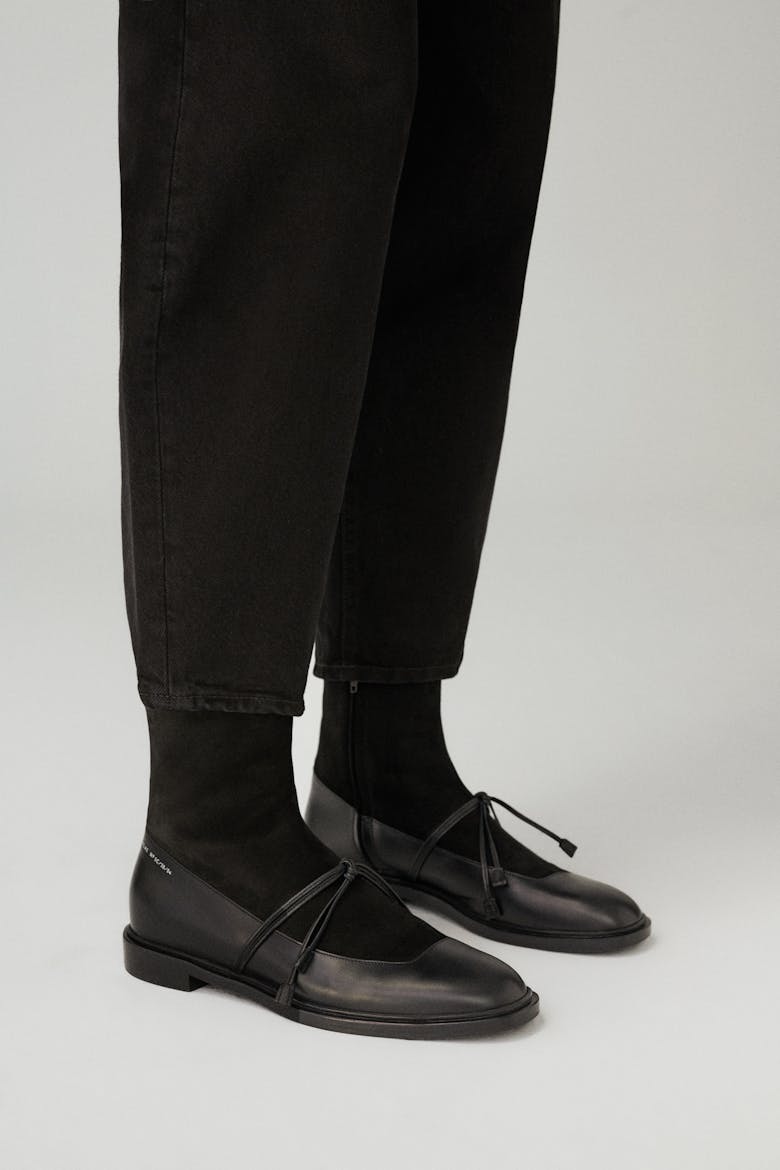 Booties with Leather Ties