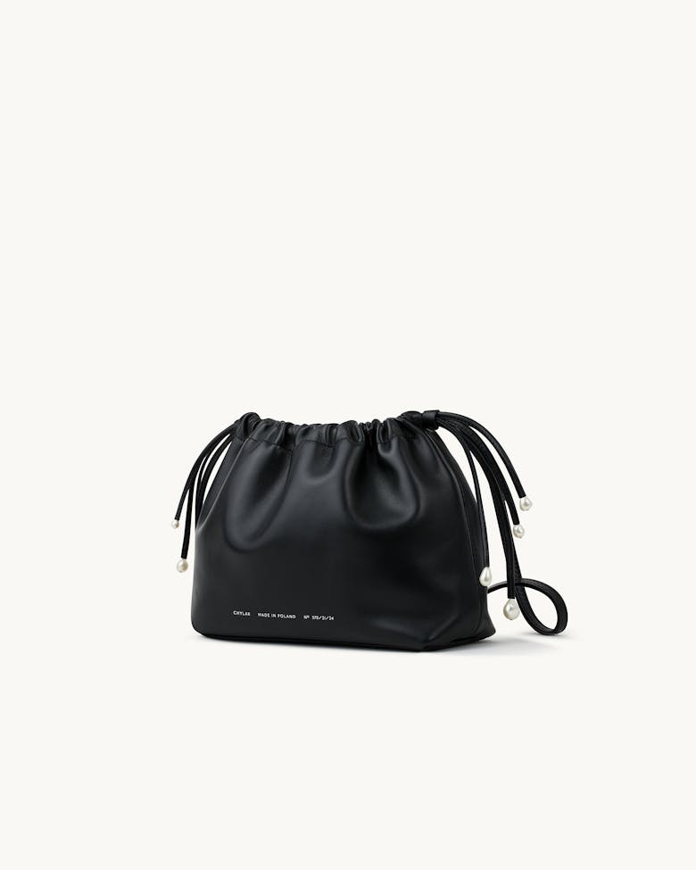 Drawstring Bag with Pearls