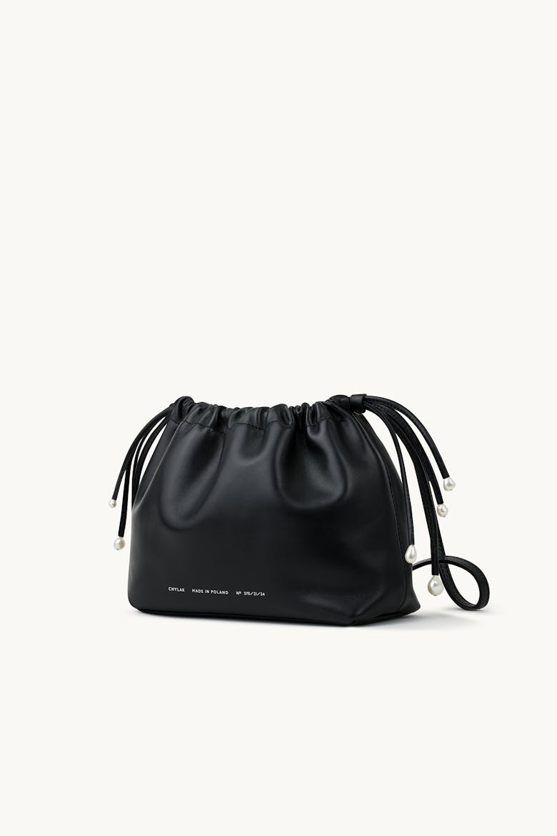Drawstring Bag with Pearls