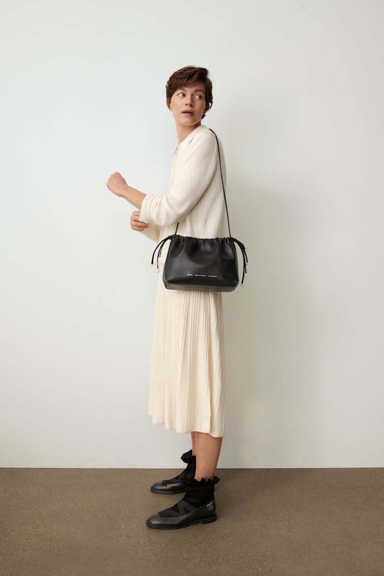 Drawstring Bag with Pearls