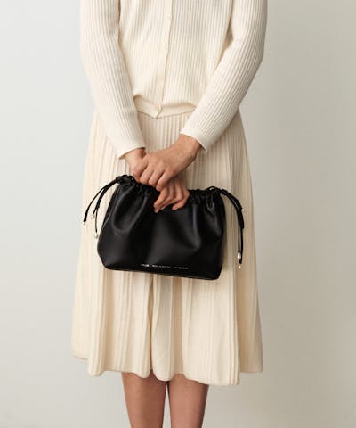Drawstring Bag with Pearls