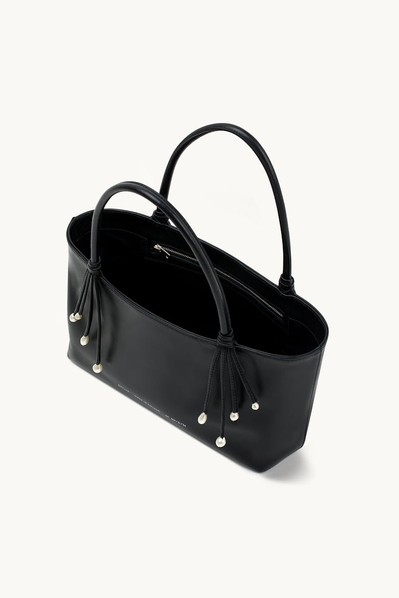 Small Shopper with Pearls Black