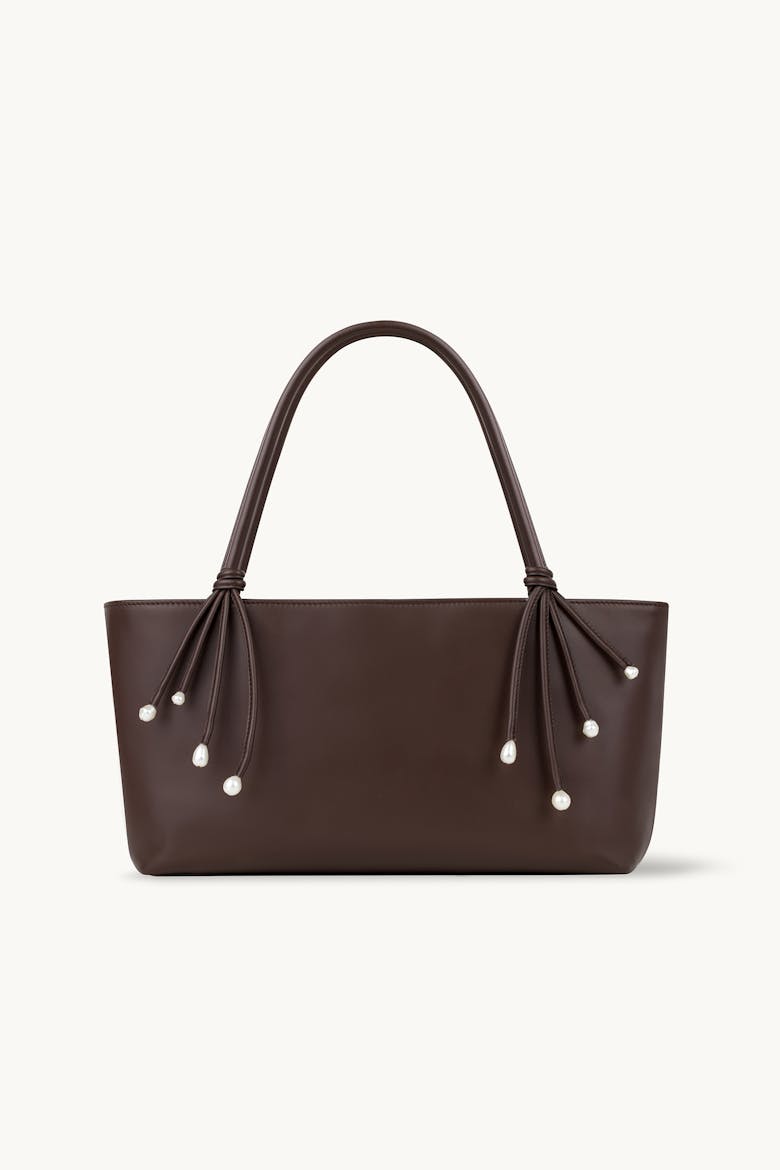 Small Shopper with Pearls Brown