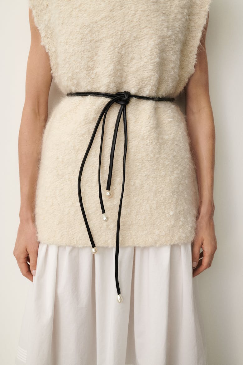 Waist Tie with Pearls