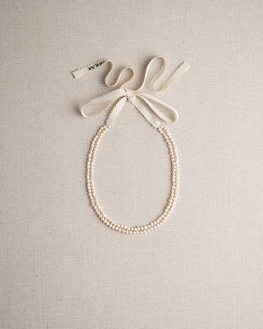 Pearl Necklace Double Cream