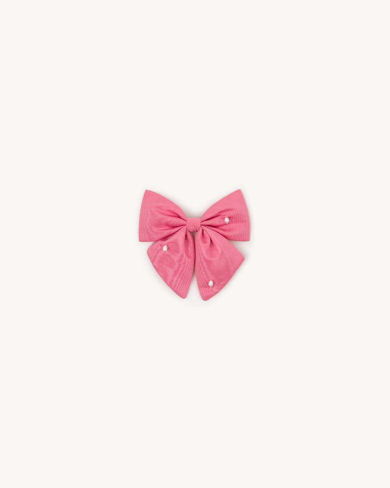 Pink Bow with Pearls