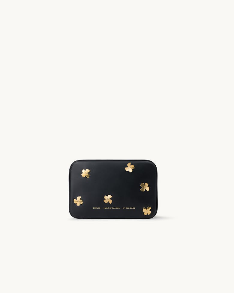 Clutch with Flower Embellishments