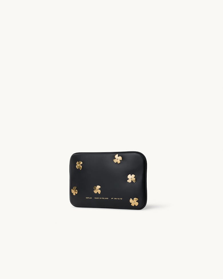 Clutch with Flower Embellishments