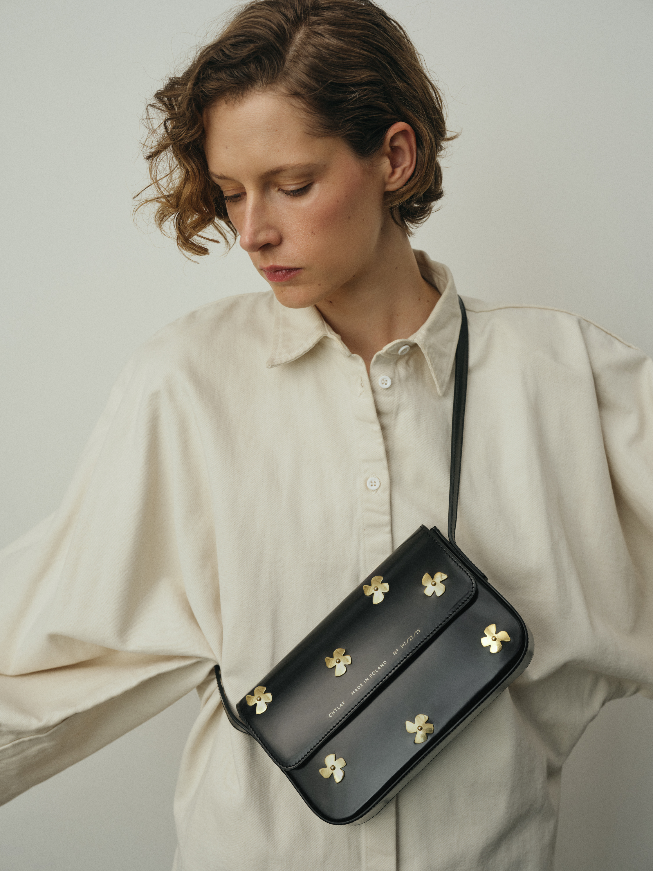 Flap Bag with Flower Embellishments - Chylak
