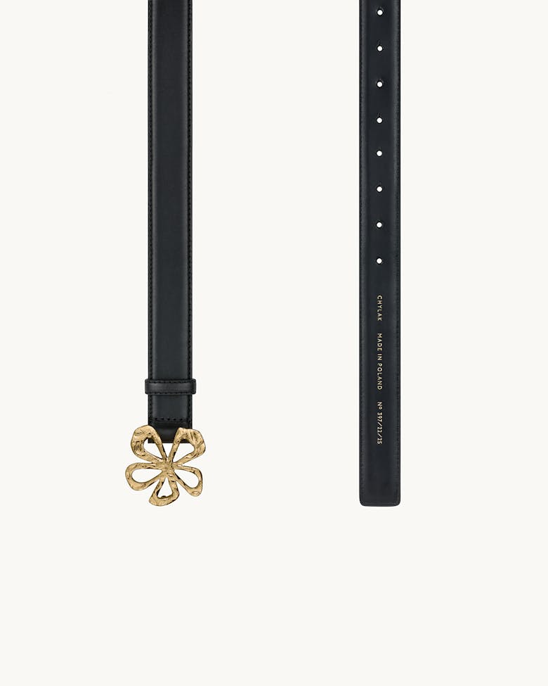 Belt with Flower Buckle