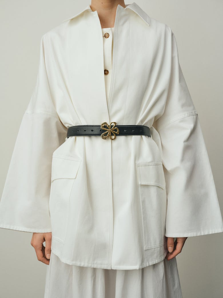 Belt with Flower Buckle