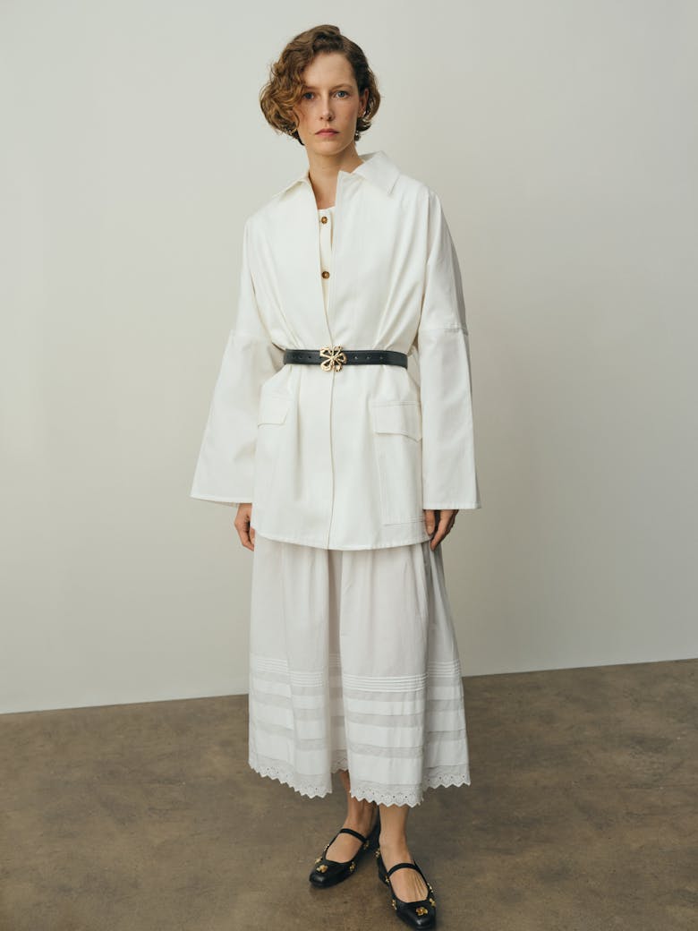 Belt with Flower Buckle