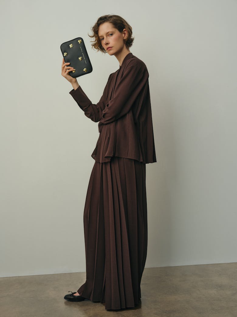 Clutch with Flower Embellishments