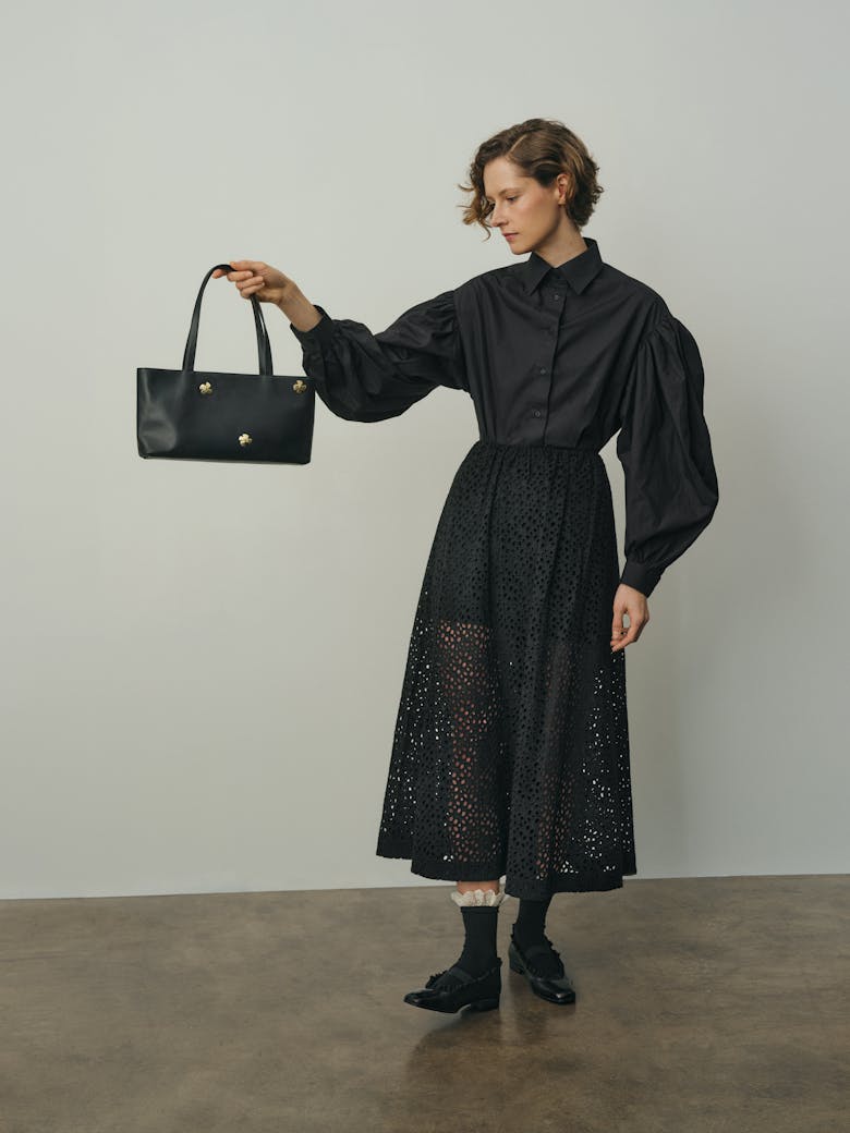 Mini Tote with Flower Embellishments