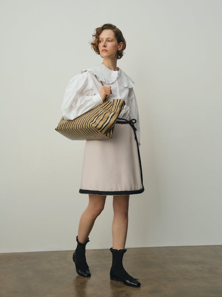 Oversize Tote “striped python”