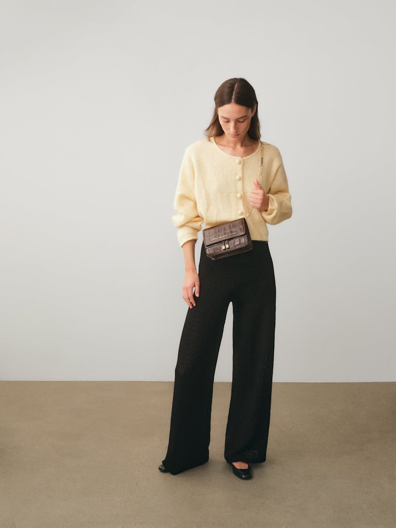 Mini Belt  Bag “glossy brown crocodile” 