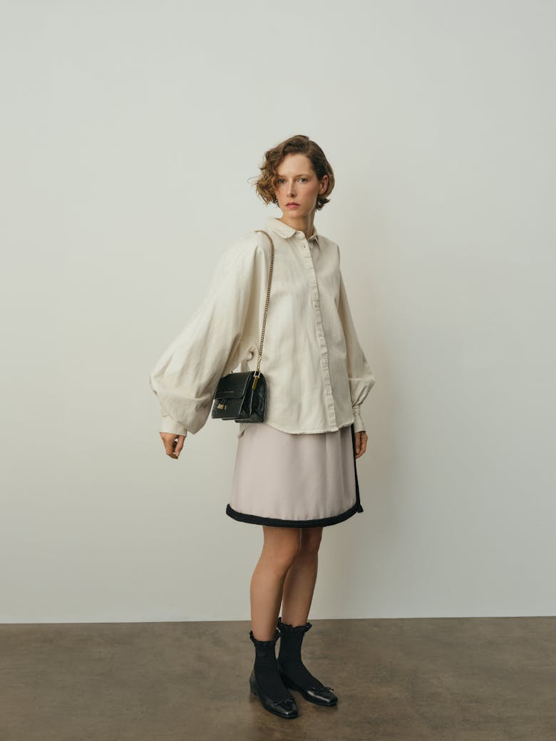 Shoulder Bag “black ostrich”