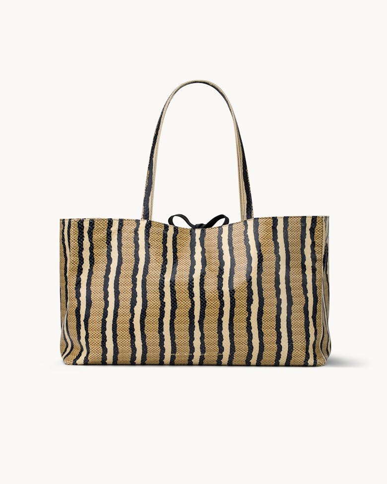 Oversize Tote “striped python”