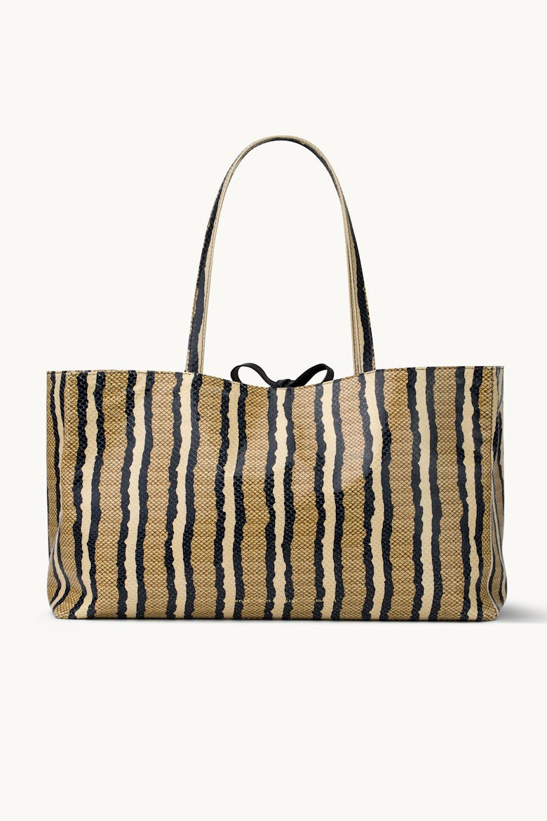 Oversize Tote “striped python”