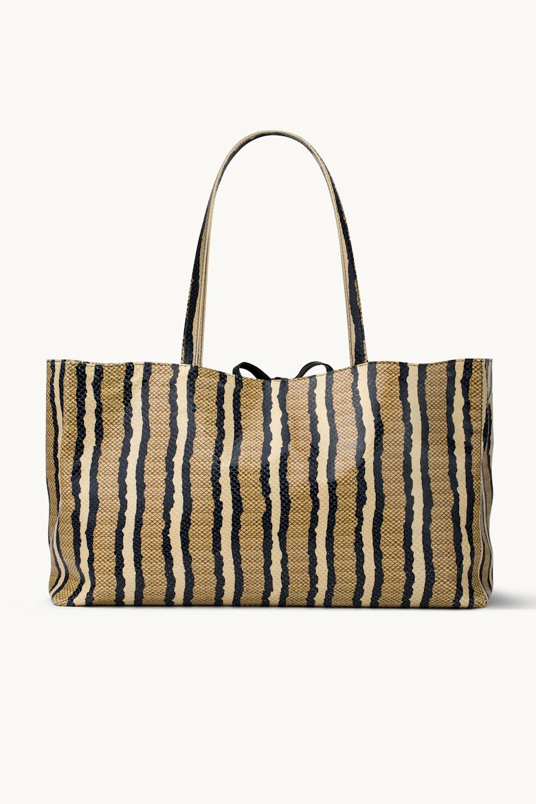 Oversize Tote “striped python”