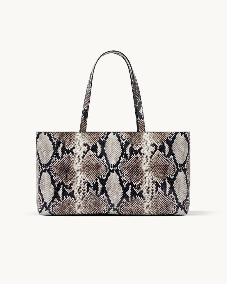 Big Tote Bag “black and white python”