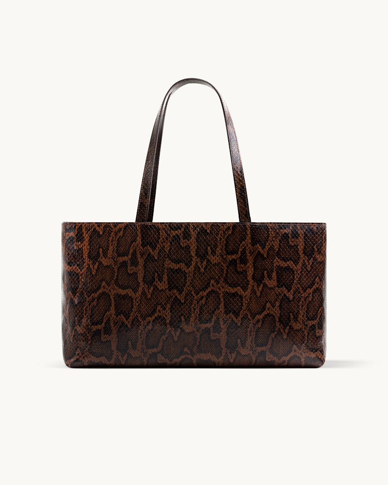 Big Tote Bag “brown python”