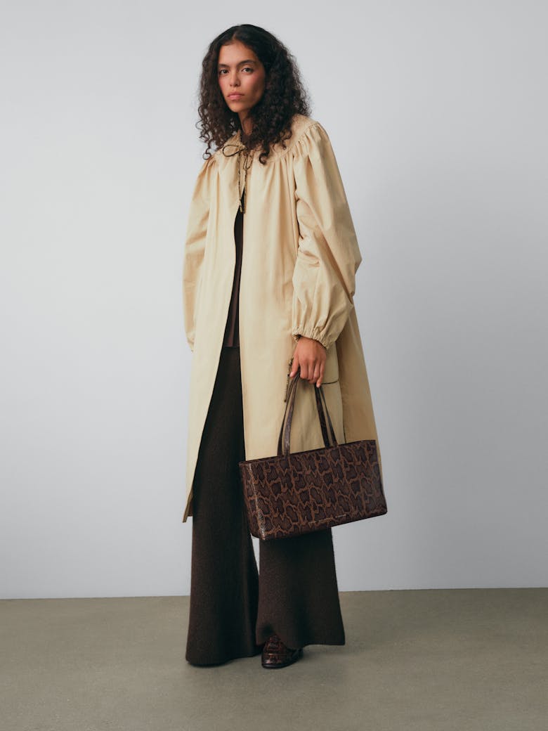 Big Tote Bag “brown python”