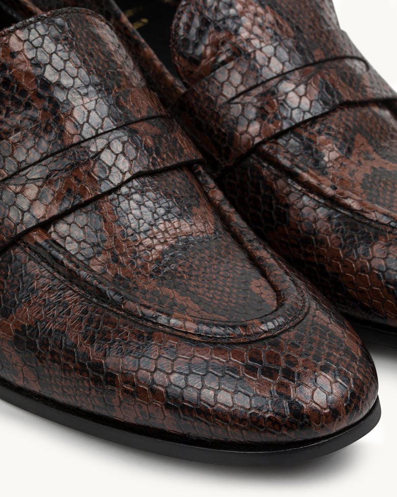 Classic Loafers “brown python”