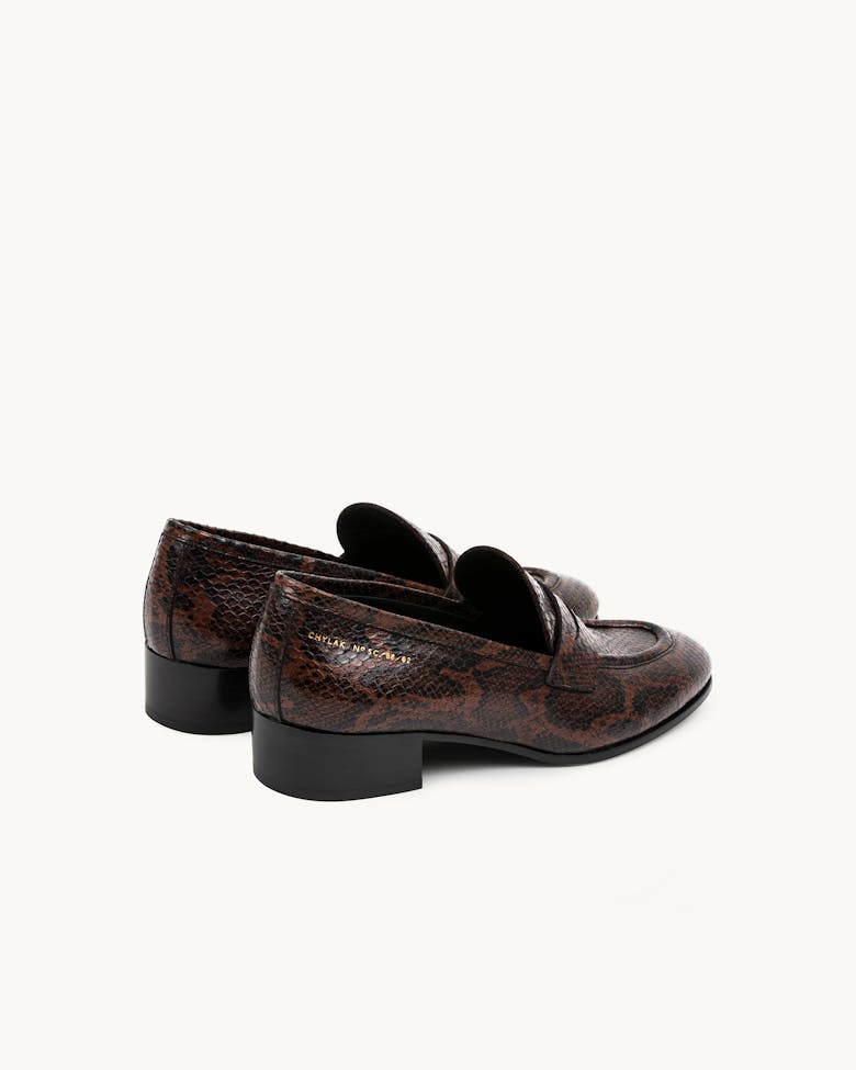Classic Loafers “brown python”