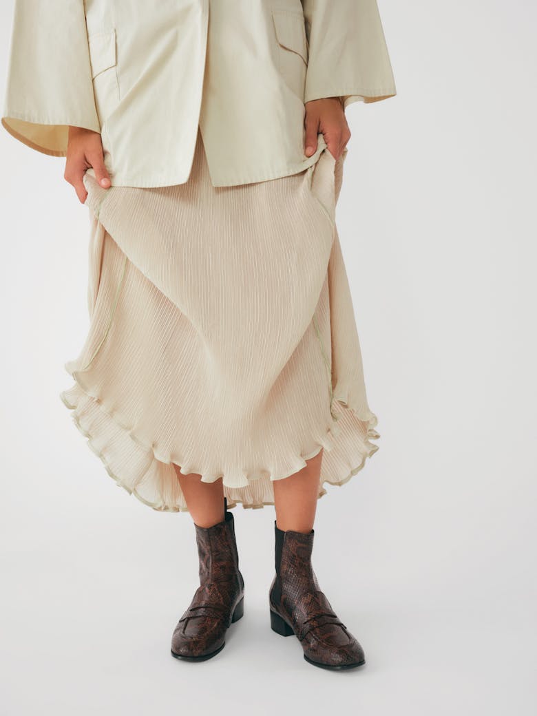 Loafer Booties “brown python”