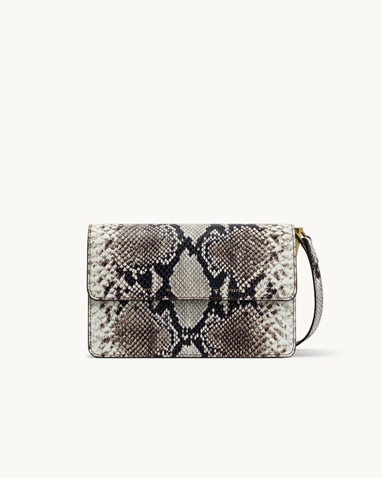 Medium Shoulder Bag “black and white python”