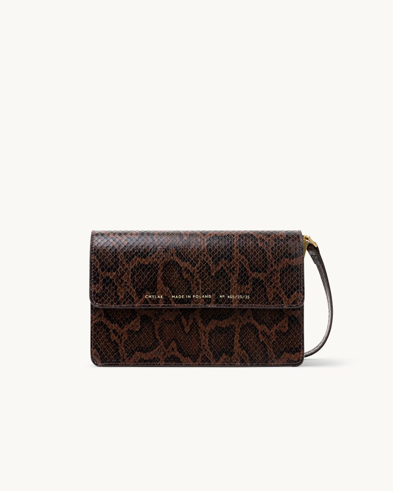 Medium Shoulder Bag “brown python”