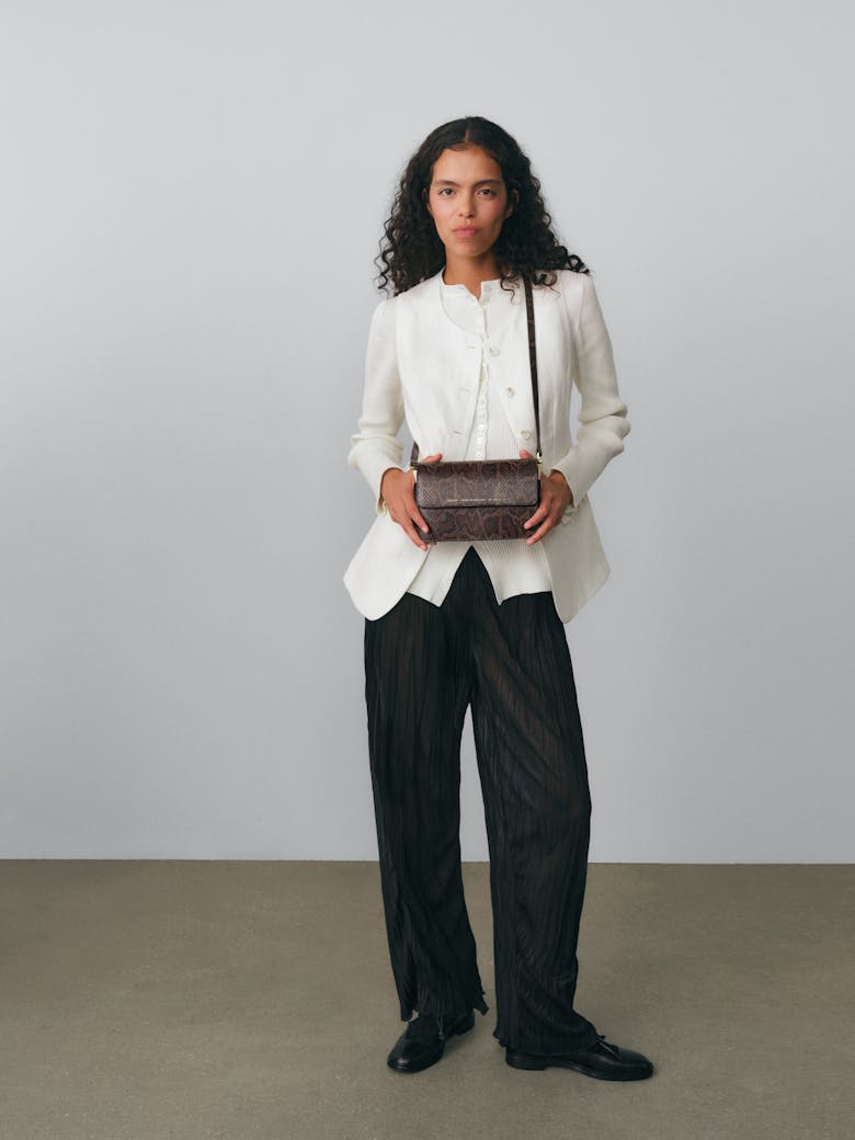 Medium Shoulder Bag “brown python”