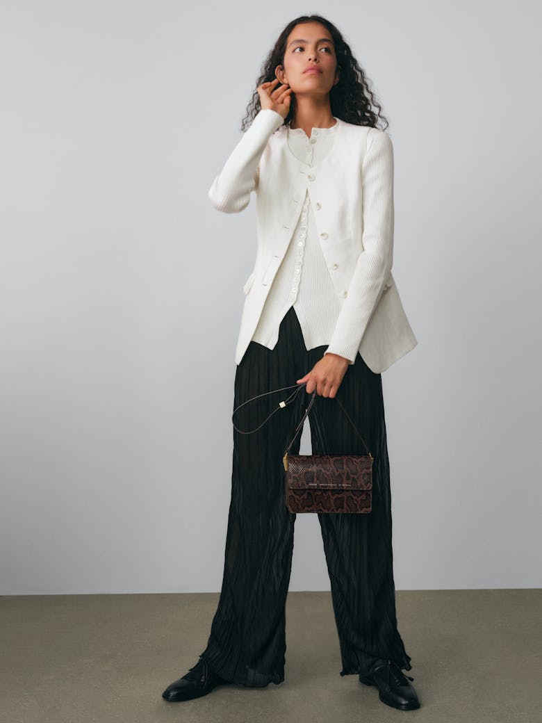 Medium Shoulder Bag “brown python”