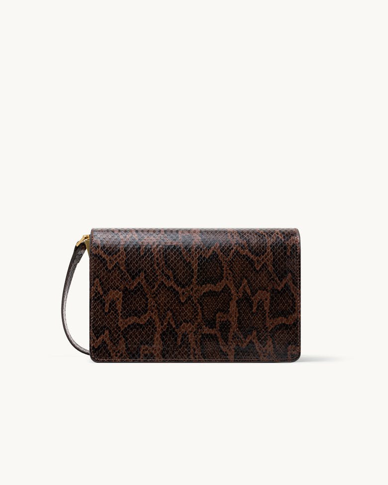 Medium Shoulder Bag “brown python”